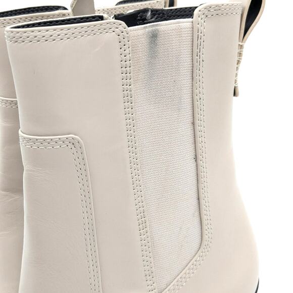 Franco Sarto A-Anina Western Ankle Boots Women's Ivory Leather Size 6.5M EU36.5 - Picture 10 of 14